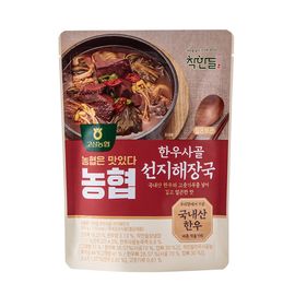 [Gosam Nonghyup] Good Guys Nonghyup Hanwoo Sagol Seonji Haejangkuk 500g_Hanwoo Broth, Camping Food, Pouch Pack Packaging, Sake Snacks_Made in Korea